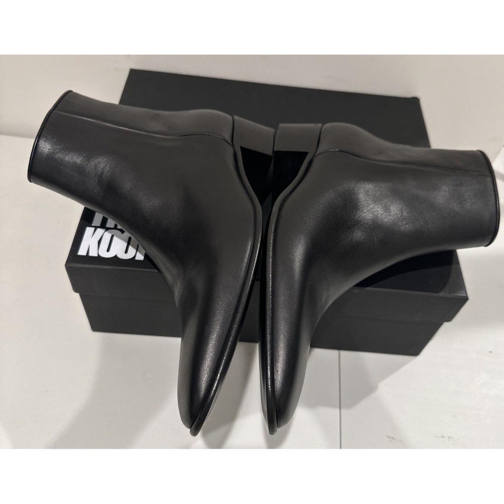 The Kooples Sze 42 US 8 Vestiaire Carry Over Smooth Leather Boots Side Zip Black - Picture 6 of 15